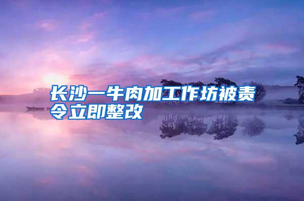 长沙一牛肉加工作坊被责令立即整改