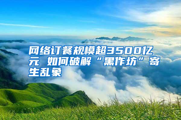 网络订餐规模超3500亿元 如何破解“黑作坊”寄生乱象