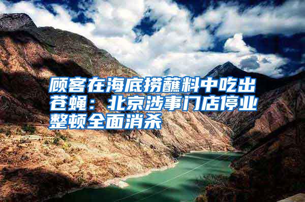 顾客在海底捞蘸料中吃出苍蝇：北京涉事门店停业整顿全面消杀