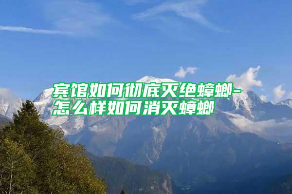 宾馆如何彻底灭绝蟑螂-怎么样如何消灭蟑螂