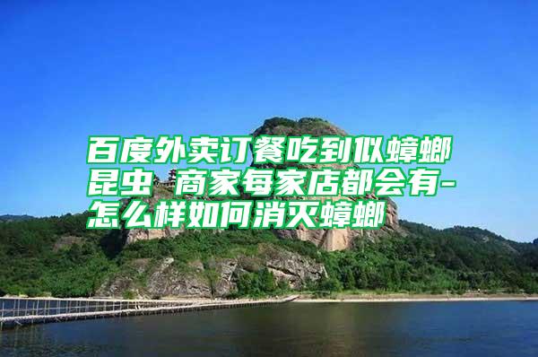 百度外卖订餐吃到似蟑螂昆虫 商家每家店都会有-怎么样如何消灭蟑螂