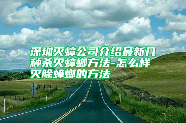 深圳灭蟑公司介绍最新几种杀灭蟑螂方法-怎么样灭除蟑螂的方法