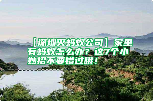 【深圳灭蚂蚁公司】家里有蚂蚁怎么办？这7个小妙招不要错过哦！