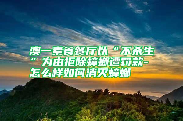 澳一素食餐厅以“不杀生”为由拒除蟑螂遭罚款-怎么样如何消灭蟑螂