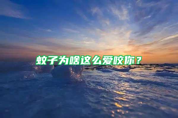 蚊子为啥这么爱咬你？