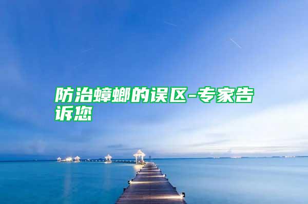 防治蟑螂的误区-专家告诉您
