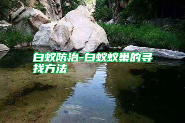 白蚁防治-白蚁蚁巢的寻找方法