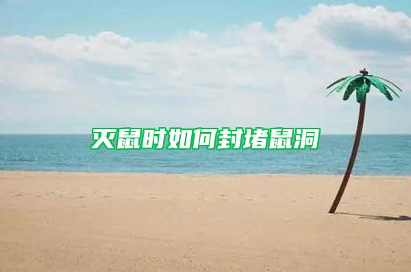 灭鼠时如何封堵鼠洞