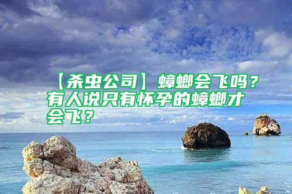 【杀虫公司】蟑螂会飞吗？有人说只有怀孕的蟑螂才会飞？