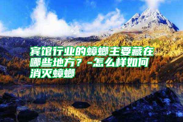 宾馆行业的蟑螂主要藏在哪些地方？-怎么样如何消灭蟑螂