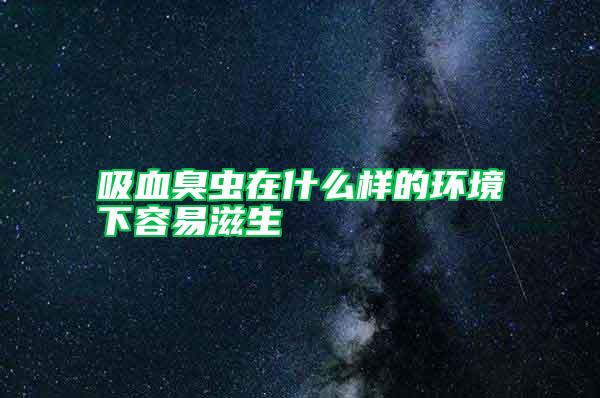 吸血臭虫在什么样的环境下容易滋生