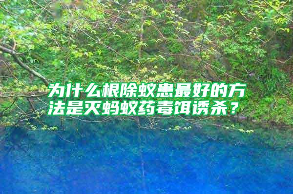 为什么根除蚁患最好的方法是灭蚂蚁药毒饵诱杀？