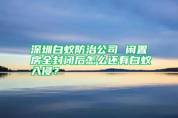 深圳白蚁防治公司 闲置房全封闭后怎么还有白蚁入侵？