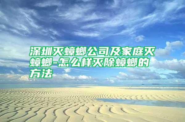 深圳灭蟑螂公司及家庭灭蟑螂-怎么样灭除蟑螂的方法