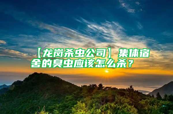 【龙岗杀虫公司】集体宿舍的臭虫应该怎么杀？