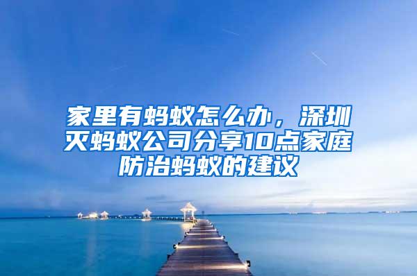 家里有蚂蚁怎么办，深圳灭蚂蚁公司分享10点家庭防治蚂蚁的建议