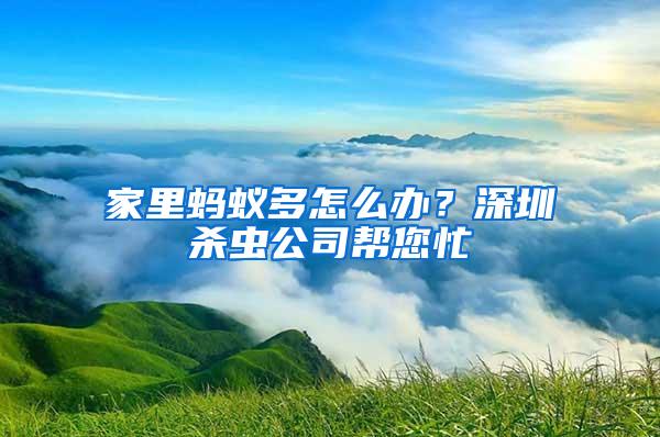 家里蚂蚁多怎么办？深圳杀虫公司帮您忙