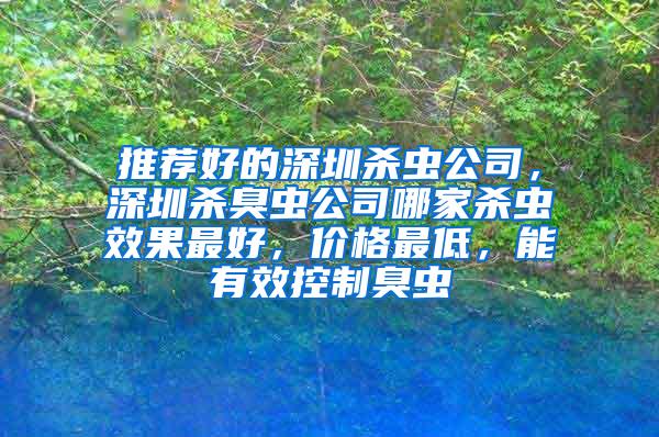 推荐好的深圳杀虫公司，深圳杀臭虫公司哪家杀虫效果最好，价格最低，能有效控制臭虫