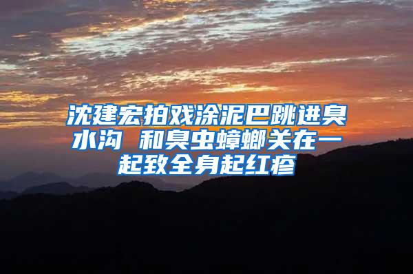 沈建宏拍戏涂泥巴跳进臭水沟 和臭虫蟑螂关在一起致全身起红疹