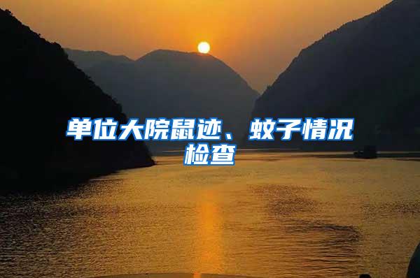 单位大院鼠迹、蚊子情况检查