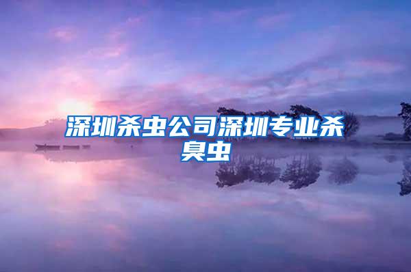 深圳杀虫公司深圳专业杀臭虫