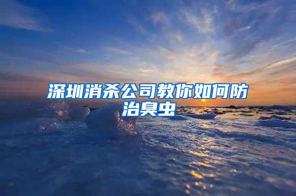 深圳消杀公司教你如何防治臭虫