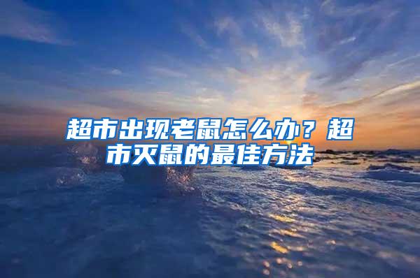 超市出现老鼠怎么办？超市灭鼠的最佳方法