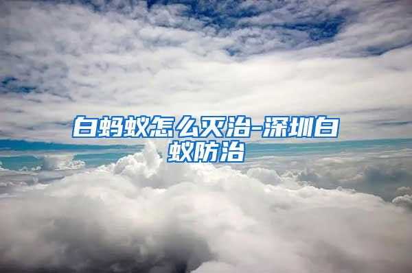 白蚂蚁怎么灭治-深圳白蚁防治