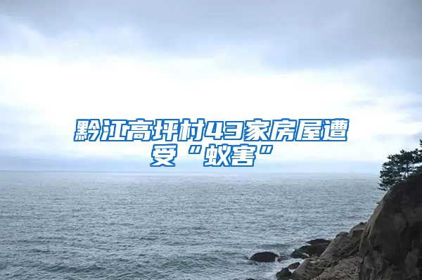 黔江高坪村43家房屋遭受“蚁害”